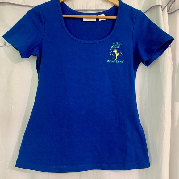 Disney Stitch Shoppe by Loungefly Peter Pan Tinker Bell Kelly Top M New No Pin - Picture 2 of 5